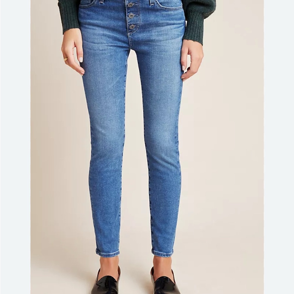 Anthropology The Stevie High-Rise Skinny Ankle Petite Jeans
Size 26” petite